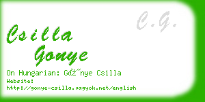 csilla gonye business card